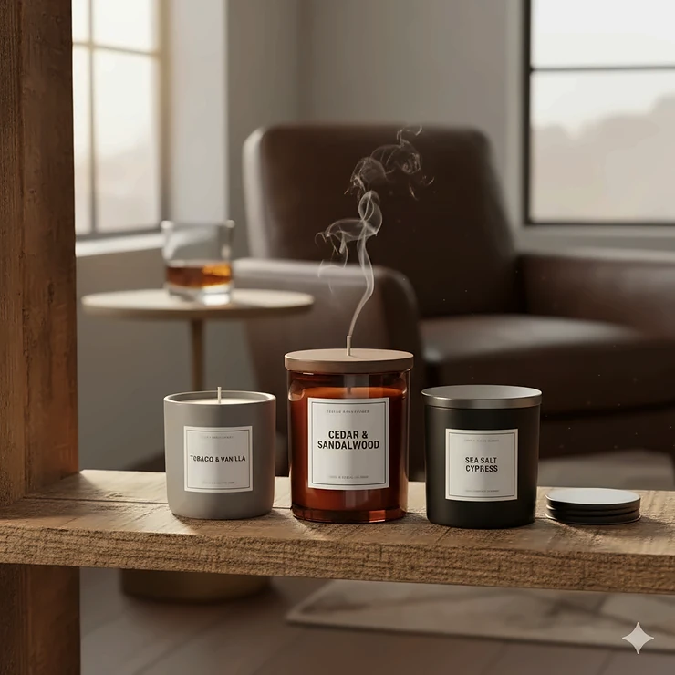 Discover the best scented candles for men, featuring premium, masculine fragrances like sandalwood, cedarwood, and tobacco leaf, perfect for home or office use.