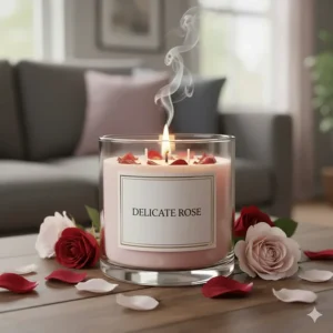 Close-up of delicate pink and red rose petals, illustrating this classic floral fragrance, a timeless contender in the list of most popular candle scents.