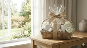 Beautifully wrapped clean linen candles with a ribbon, perfect for home fragrance gifts.